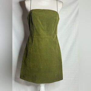 Urban Outfitters Womend Colette Green Corduroy Mini Dress Size 8